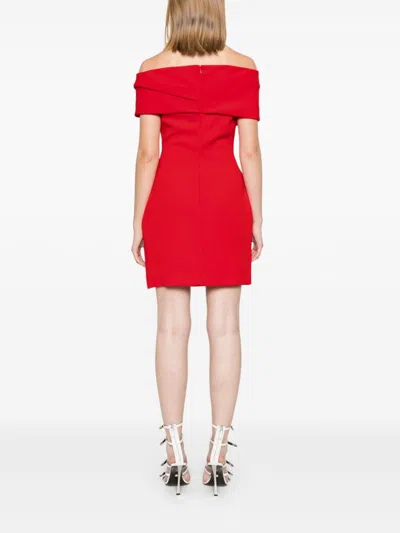 Solace London Short Dress Snow In Red