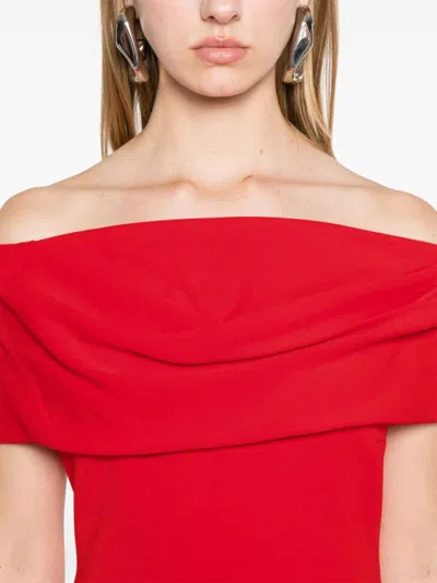 Solace London Short Dress Snow In Red