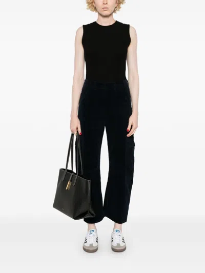 Citizen Of Humanity Citizens Of Humanity Marcelle Stretch-corduroy Cargo Trousers In Blue