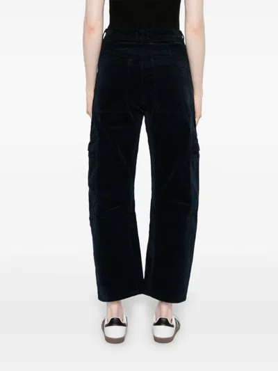 Citizen Of Humanity Citizens Of Humanity Marcelle Stretch-corduroy Cargo Trousers In Blue