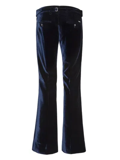 Shop Dsquared2 Tailored Velvet Trousers In Blue