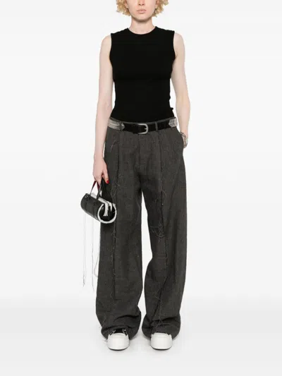 Agolde Ribbed Poppy Tank Top In Black