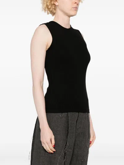 Agolde Ribbed Poppy Tank Top In Black