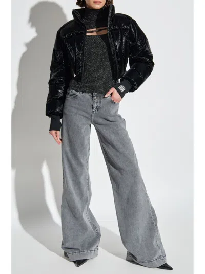 Versace Jeans Couture Lurex Jersey In Black