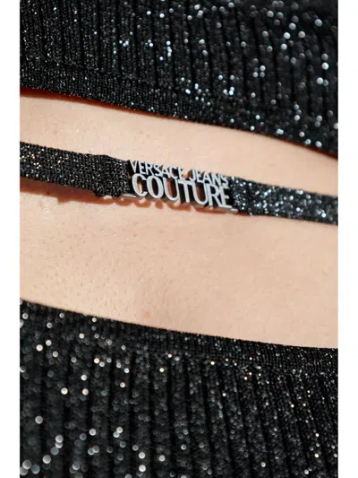 Versace Jeans Couture Lurex Jersey In Black