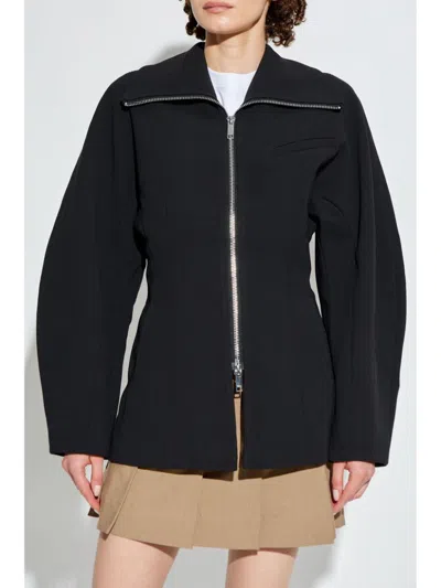 Ganni The Bonded Crepe Jacket In Black