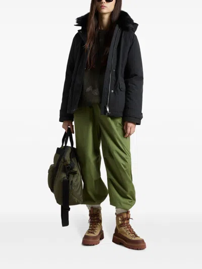 Woolrich Arctic Parka Coat In Black