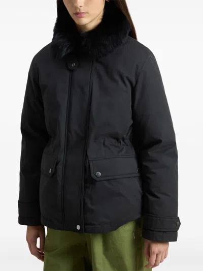 Woolrich Arctic Parka Coat In Black