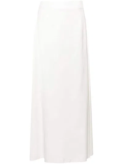 Peserico Satin Maxi Skirt In Neutrals