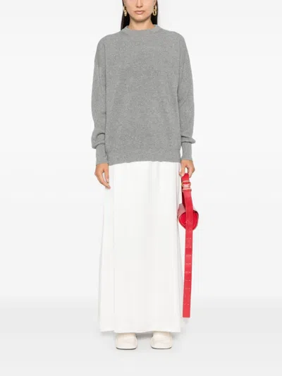 Peserico Satin Maxi Skirt In Neutrals
