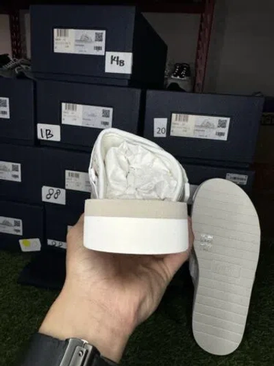 Pre-owned Dior Size 42 (us 9) -  Alpha Sandal Slides ‘ White ' | Brand