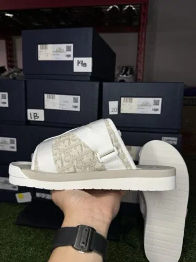 Pre-owned Dior Size 42 (us 9) -  Alpha Sandal Slides ‘ White ' | Brand