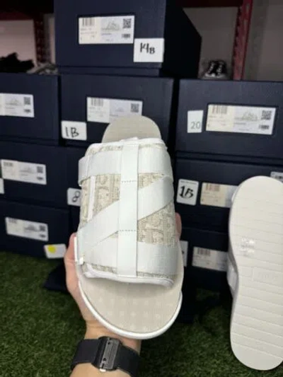 Pre-owned Dior Size 42 (us 9) -  Alpha Sandal Slides ‘ White ' | Brand