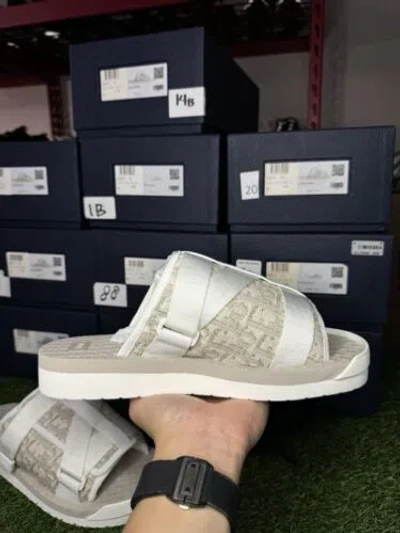Pre-owned Dior Size 42 (us 9) -  Alpha Sandal Slides ‘ White ' | Brand