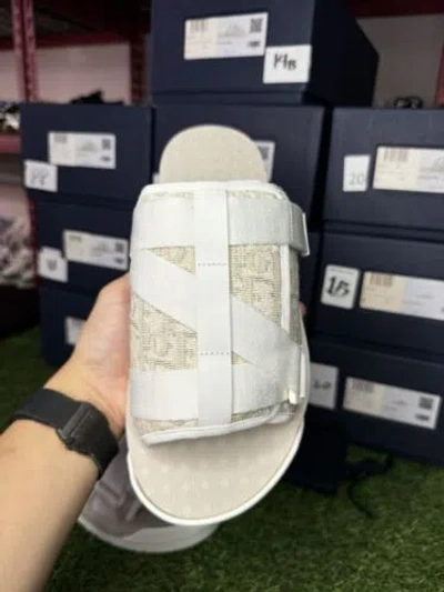Pre-owned Dior Size 42 (us 9) -  Alpha Sandal Slides ‘ White ' | Brand