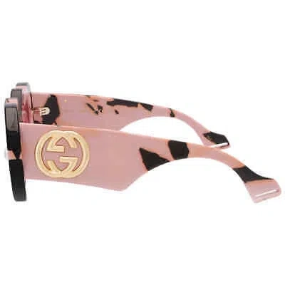 Pre-owned Gucci Red Irregular Ladies Sunglasses Gg1329s 001 48 Gg1329s 001 48