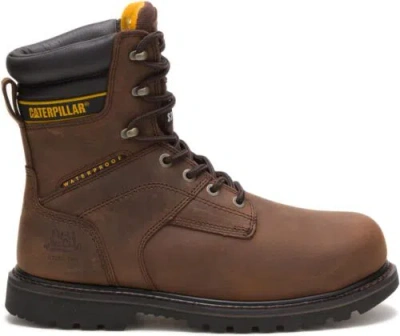 Pre-owned Caterpillar Cat Footwear Men's Salvo 8" Waterproof Steel Toe Thinsulate Work Boot In Dark Brown