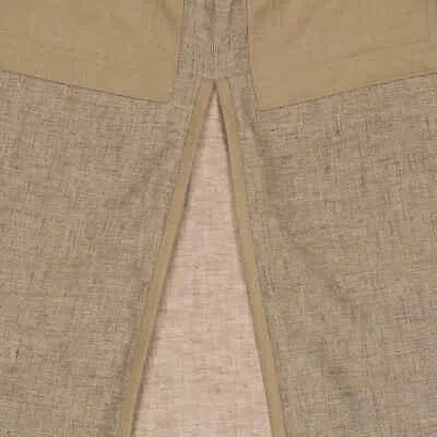 Pre-owned Burberry Contrast Seam And Box-pleat Detail Line A-line Skirt In Cedar Brown