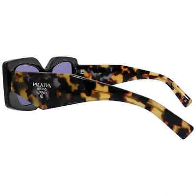 Pre-owned Prada Violet Mirrored Internal Silver Irregular Ladies Sunglasses Pr 15ys 2au05q In Purple