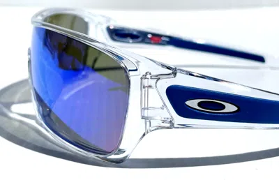 Pre-owned Oakley Turbine Rotor Shiny Clear And Blue Polarized Galaxy Jade Sunglass 9307 In Green