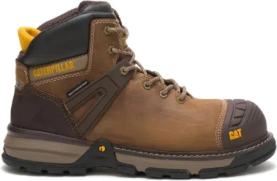 Pre-owned Caterpillar Cat Footwear Men's Excavator Superlite Wp Nt Construction Boot In Dark Beige