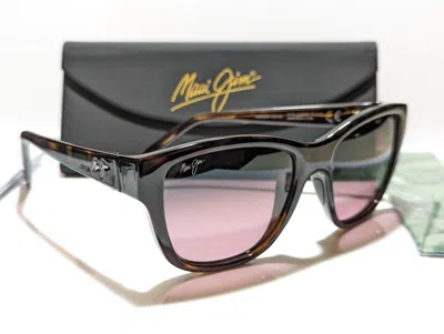 Pre-owned Maui Jim Hanapaa Unisex Purple Brown Tortoise Maui Rose Polarized Lens Rs538-13d In Pink