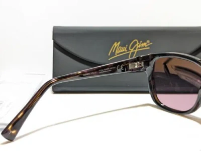 Pre-owned Maui Jim Hanapaa Unisex Purple Brown Tortoise Maui Rose Polarized Lens Rs538-13d In Pink