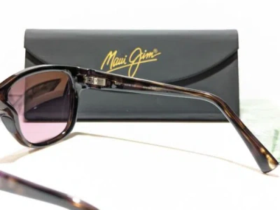 Pre-owned Maui Jim Hanapaa Unisex Purple Brown Tortoise Maui Rose Polarized Lens Rs538-13d In Pink