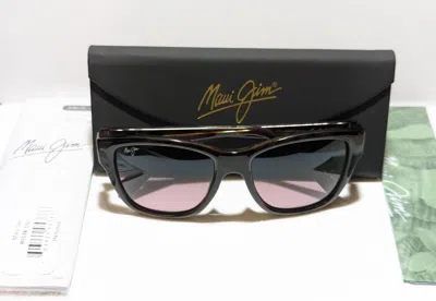 Pre-owned Maui Jim Hanapaa Unisex Purple Brown Tortoise Maui Rose Polarized Lens Rs538-13d In Pink