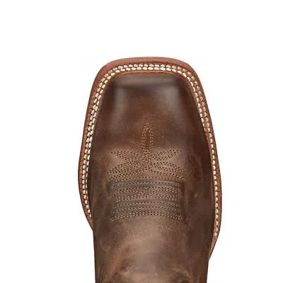 Pre-owned Tony Lama Colburn 17" Wide Square Toe Men's Boot In Wood/brown