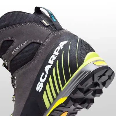 Pre-owned Scarpa Manta Tech Gtx Mountaineering Boot - Men's Shark/lime, 41.5