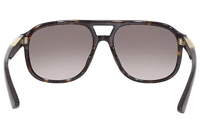 Pre-owned Gucci Gg1188s 003 Sunglasses Havana/brown Gradient Lenses Pilot Shape 58mm