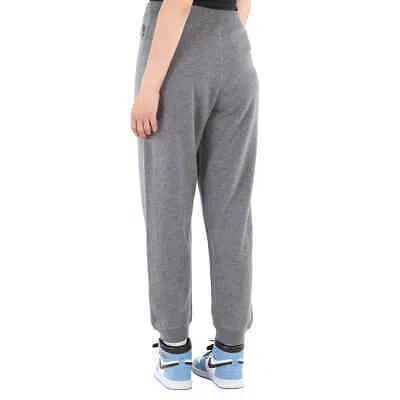 Pre-owned Moncler Ladies Medium Grey Wool And Cashmere Knitted Track Pants In Gray
