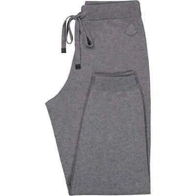 Pre-owned Moncler Ladies Medium Grey Wool And Cashmere Knitted Track Pants In Gray