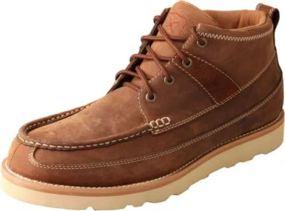Pre-owned Twisted X Men's 4" Wedge Sole Boots In Oiled Saddle
