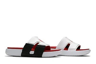 Pre-owned Jordan Air   Hydro 8 Retro Slide 'white Black Fire' Cz3607-100 In White/black/fire