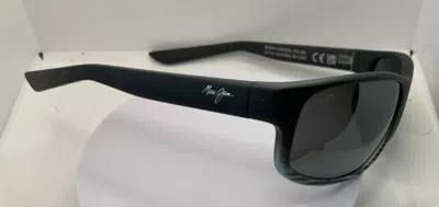 Pre-owned Maui Jim Unused  Kaiwi Channel Gray Black Stripe Gray Lens Sunglasses 840-11d