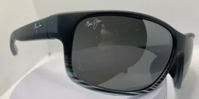 Pre-owned Maui Jim Unused  Kaiwi Channel Gray Black Stripe Gray Lens Sunglasses 840-11d