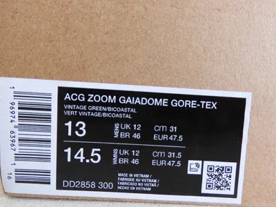 Pre-owned Nike Acg Zoom Gaiadome Gore-tex "boots" Vintage Green Sz 13 [dd2858-300]