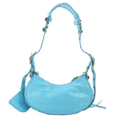 Pre-owned Balenciaga Turquoise Xs Le Cagole Shoulder Bag 67130923eby4809