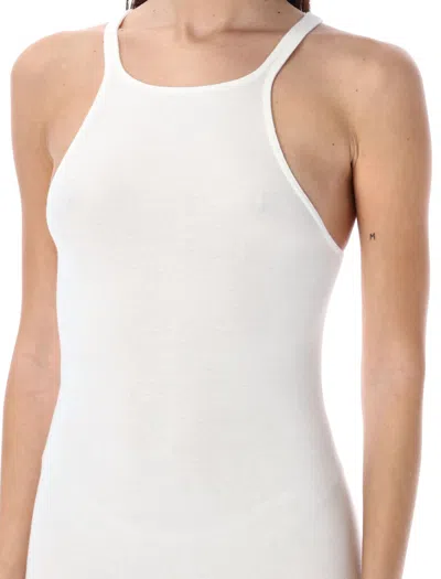 Rick Owens Drkshdw Drkshdw By Rick Owens Racer Back Tank Dress In White