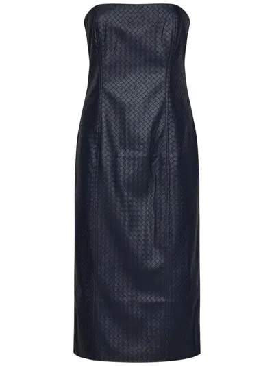 Rotate Birger Christensen Braided Midi Dress In Black