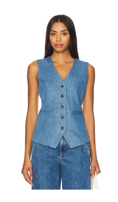 Citizen Of Humanity Sierra Two-tone Denim Vest In Blue