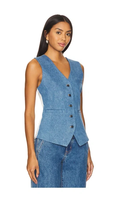 Citizen Of Humanity Sierra Two-tone Denim Vest In Blue