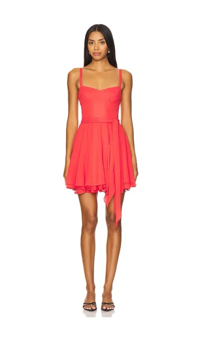Amanda Uprichard Anais Dress In Red