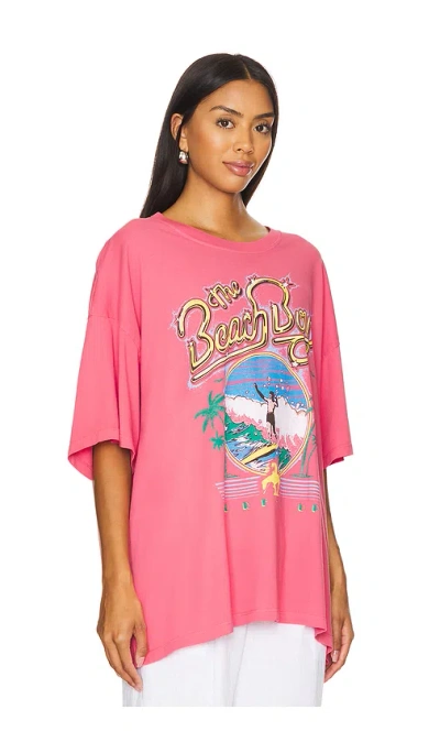 Shop Daydreamer The Beach Boys Surfs Up Tee Shirt In Rose