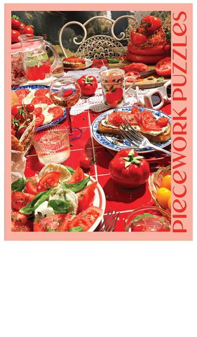 Piecework Tomato Tomahto 1,000 Piece Puzzle In Coral