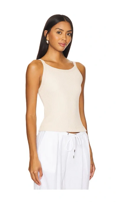 Perfectwhitetee Rib Tank Top In Cream