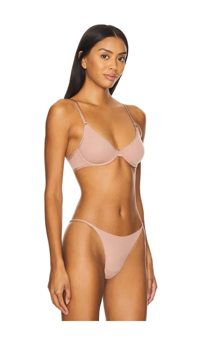 Fleur Du Mal Le Stretch Multifit Micro Unlined Balconette In Tan