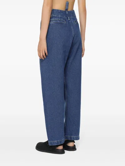 Studio Nicholson Akerman Wide-leg Jeans In 蓝色